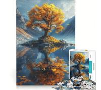 Rompecabezas para Adolescentes de 1000 Piezas El árbol de la Vida en otoño Juego de ingenio desafiante de completar Toda la Familia 38x26cm
