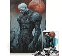 Rompecabezas para Adolescentes de 1000 Piezas: El Caballero Oscuro bajo la Luna de Sangre, Juguetes para armar, interacción Entre Padres e Hijos, cumpleaños y Navidad 50x75cm