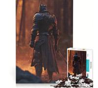 Rompecabezas para Adolescentes de 1000 Piezas: El Caballero Oscuro en el Bosque Ardiente, un Juego Imposible, Ideal para Reducir el estrés, Perfecto como Regalo 38x52cm