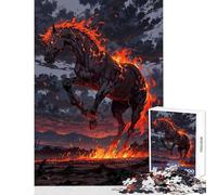 Rompecabezas para Adolescentes de 1000 Piezas El Caballo Oscuro del Apocalipsis Juguetes antiestrés Ideas de Regalos Juegos Familiares adecuados para decoración de Escritorio tamaño 38x52cm