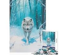 Rompecabezas para Adolescentes de 1000 Piezas El Camino del Lobo Juguetes antiestrés Grandes Regalos y Juguetes Juego Familiar Entrena tu Cerebro y Tus Manos tamaño 38x26cm