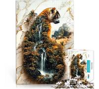 Rompecabezas para Adolescentes de 1000 Piezas El Edén Oculto del lémur Juguetes de Juego desafiantes Grandes Regalos y Juguetes 38x26cm
