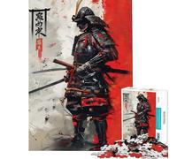 Rompecabezas para Adolescentes de 1000 Piezas El Fantasma del samurái Japón Juego Relajante Juguete Juego Intelectual Regalo de cumpleaños una Obra de Arte (tamaño 38x26cm)