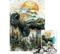 Rompecabezas para Adolescentes de 1000 Piezas El guardián de la Naturaleza Rompecabezas para Adultos Juegos Divertidos Carrera de Velocidad Manual Interacción Entre Padres e Hijos (tamaño 38x52cm)