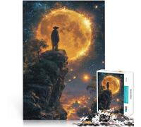 Rompecabezas para Adolescentes de 1000 Piezas El Llanero Solitario Bajo la Luna Gigante desafío Educativo Obra de Arte 52x38cm