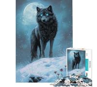 Rompecabezas para Adolescentes de 1000 Piezas El Lobo del Alma Invernal Juego Familiar Juguetes adictivos para Cultivar la Paciencia Gran Regalo Mejora la Memoria (Tamaño 38x26cm)