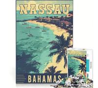 Rompecabezas para Adolescentes de 1000 Piezas: El paraíso de la Isla de Nassau Juegos relajantes, difíciles y desafiantes Cada Pieza es única 38x26cm