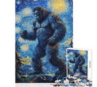 Rompecabezas para Adolescentes de 1000 Piezas El Paseo Nocturno de Bigfoot Rompecabezas Relajante Juego de desafío difícil Regalo de cumpleaños Regalos (Tamaño 38x52cm)