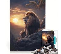 Rompecabezas para Adolescentes de 1000 Piezas El Rey León al Atardecer Juegos relajantes Ideales para Reducir el estrés cumpleaños 50x75cm
