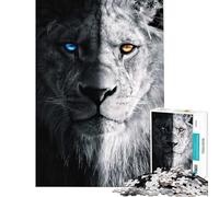 Rompecabezas para Adolescentes de 1000 Piezas El Rey León Bestia Rompecabezas para Adultos Juguetes DIY Carrera de Velocidad Manual Difícil y desafiante (Tamaño 50x75cm)