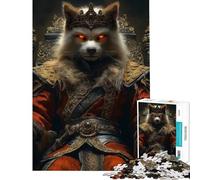 Rompecabezas para Adolescentes de 1000 Piezas El Rey Zorro en el Trono Rompecabezas para Adultos Juegos relajantes Regalo de cumpleaños difícil y desafiante (tamaño 38x52cm)