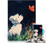Rompecabezas para Adolescentes de 1000 Piezas El sueño del Cachorro en el Prado Desafiante Difícil Mejorar el Amor Entre Parejas 52x38cm
