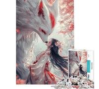 Rompecabezas para Adolescentes de 1000 Piezas El susurro del espíritu del Zorro Juegos educativos Juguetes de Aprendizaje Excelentes Regalos y Juguetes educativos (tamaño 38x52cm)