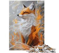 Rompecabezas para Adolescentes de 1000 Piezas El Zorro de Las Llamas Rompecabezas de precisión para Adolescentes Juego de ingenio para la interacción Entre Padres e Hijos (38x26cm)