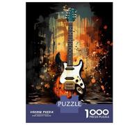 Rompecabezas para Adolescentes De 1000 Piezas Electric Guitar Art Print Rompecabezas para Adolescentes Juegos Relajantes Regalos para Mujeres para Cumpleaños, Navidad 52x38cm/1000pcs