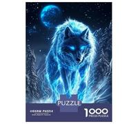 Rompecabezas para Adolescentes De 1000 Piezas Electric Wolf in Snowy Landscape Rompecabezas para Adultos Juegos Familiares Análisis Y Lógica Cumpleaños Y Navidad 70x50cm/1000pcs