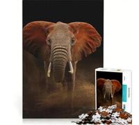 Rompecabezas para Adolescentes de 1000 Piezas: Elefante en el Polvo, Juego de ingenio, interacción Entre Padres e Hijos, Regalo de cumpleaños, Regalos 50x75cm