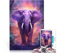 Rompecabezas para Adolescentes de 1000 Piezas Elefante Misterioso Juguete Educativo de Aprendizaje Gran Regalo para Juegos 75x50cm
