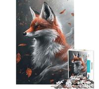 Rompecabezas para Adolescentes de 1000 Piezas Elegancia del Zorro de Otoño - Rompecabezas de precisión para Adolescentes - Difícil y desafiante - Juego de ingenio para Toda la Familia 50x75cm