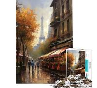 Rompecabezas para Adolescentes de 1000 Piezas Elegancia parisina Francia Juego práctico y desafiante Juguetes Regalos Ideas de Corte de precisión (tamaño 38x52cm)