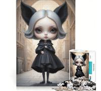 Rompecabezas para Adolescentes de 1000 Piezas: Elegante Dama Vampira, Juego de ingenio, interacción Entre Padres e Hijos, Regalo de cumpleaños, obsequios 50x75cm