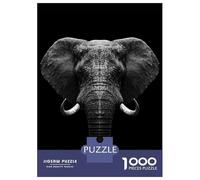 Rompecabezas para Adolescentes De 1000 Piezas Elephant Head Art Rompecabezas para Adultos Juegos Familiares Alivia El Estrés Regalos De Cumpleaños Y Únicos 38x26cm/1000pcs