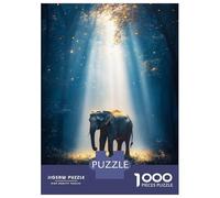 Rompecabezas para Adolescentes De 1000 Piezas Elephant in A Mystical Forest Rompecabezas Juegos Familiares Carrera De Velocidad Manual Cumpleaños 70x50cm/1000pcs