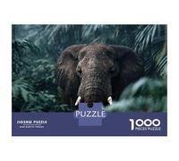 Rompecabezas para Adolescentes De 1000 Piezas Elephant in The Jungle Rompecabezas Juego De Ingenio Decoración Perfecta Regalos Y Cumpleaños Únicos 52x38cm/1000pcs