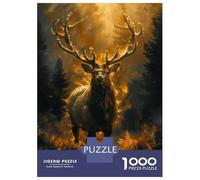 Rompecabezas para Adolescentes De 1000 Piezas Elk in Snowy Meadow Rompecabezas para Adultos Juguete Decoración De Pared Corte De Precisión para Cumpleaños, Navidad 70x50cm/1000pcs