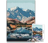 Rompecabezas para Adolescentes de 1000 Piezas en el Parque Nacional de Sierra Nevada, España Diversión Familiar y Noche de Juegos Ideas de Regalos para divertirse en Familia Tamaño 50x75cm