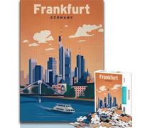 Rompecabezas para Adolescentes de 1000 Piezas en Frankfurt Ejercita el Cerebro, Juguetes adictivos para Cultivar la Paciencia y Mejorar la Memoria (38x26cm)