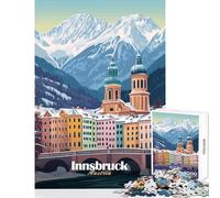 Rompecabezas para Adolescentes de 1000 Piezas en Innsbruck Austria Juguetes antiestrés Regalos y Juguetes geniales Juego Familiar Entrena tu Cerebro y Tus Manos Tamaño 38x52cm