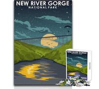 Rompecabezas para Adolescentes de 1000 Piezas en New River Gorge Park Diversión Familiar y Noche de Juegos Ideas de Regalos de análisis y lógica Tamaño 38x52cm