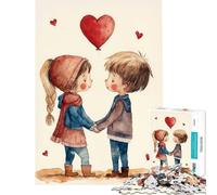 Rompecabezas para Adolescentes de 1000 Piezas Enamórate de San Valentín - Desafío Educativo - Decoración artística para el hogar - Juego Educativo para Mayores de 14 años 50x75cm
