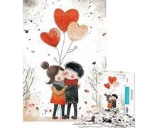 Rompecabezas para Adolescentes de 1000 Piezas Enamórate de San Valentín Ideal para cumpleaños y Navidad Mejora la Memoria Juguete Decorativo para la Pared Apto para Mayores de 14 años 38x26cm