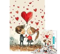 Rompecabezas para Adolescentes de 1000 Piezas Enamórate Juego Familiar de San Valentín Juguetes adictivos para Cultivar la Paciencia Gran Regalo para Juegos Mejora la Memoria (Tamaño 38x52cm)