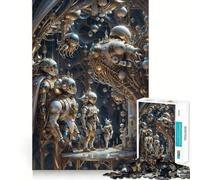 Rompecabezas para Adolescentes de 1000 Piezas,Encanto Celestial,Bordes Impecables,Juego Divertido para Pensar,Momento Divertido y Acogedor,Exhibición de Arte Navideño (38x52cm)