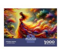 Rompecabezas para Adolescentes De 1000 Piezas Enchanted Forest Fantasy Dress Rompecabezas para Adultos Juego De Ingenio Patrón De Ensamblaje Cumpleaños Y Navidad 52x38cm/1000pcs