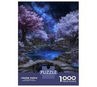 Rompecabezas para Adolescentes De 1000 Piezas Enchanted Garden Under Starry Sky Rompecabezas para Adolescentes Juegos Relajantes para La Diversión Familiar Juego Desafiante Regalos 70x50cm/1000pcs