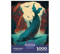 Rompecabezas para Adolescentes De 1000 Piezas Enchanted Kingdom Whale Rompecabezas para Adultos Juegos Divertidos Una Obra De Arte Regalos De Cumpleaños Y Únicos 52x38cm/1000pcs