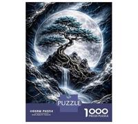 Rompecabezas para Adolescentes De 1000 Piezas Enchanted Moonlit Bonsai Waterfall Rompecabezas para Adultos Juego De Ingenio Aliviador del Estrés 70x50cm/1000pcs