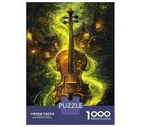 Rompecabezas para Adolescentes De 1000 Piezas Enchanted Violin in Fairy Woods Rompecabezas para Adultos Juguetes De Bricolaje Una Obra De Arte Diversión En Casa Actividades, 52x38cm/1000pcs