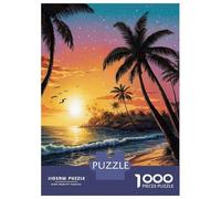 Rompecabezas para Adolescentes De 1000 Piezas Enchanting Sunset Oasis Rompecabezas para Adultos Juegos Relajantes Desafío Difícil Cumpleaños 38x26cm/1000pcs