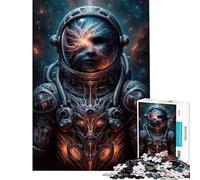 Rompecabezas para Adolescentes de 1000 Piezas Encuentro con astronautas alienígenas Rompecabezas para Adolescentes Juego de ingenio Regalos para Mujeres Difícil y desafiante (Tamaño 50x75cm)