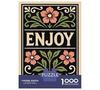 Rompecabezas para Adolescentes De 1000 Piezas Enjoy Floral Art Nouveau Illustration Rompecabezas para Adultos Juguetes De Bricolaje Una Obra De Arte Diversión En Casa Actividades, 70x50cm/1000pcs