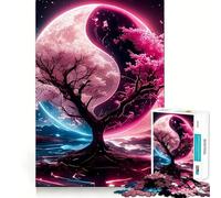 Rompecabezas para Adolescentes de 1000 Piezas,Equilibrio Yin y Yang,Corte Premium,Divertido,Juego Inteligente,Regalo,Juego rápido,Pieza de Arte navideña (50x75cm)