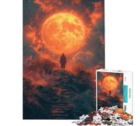 Rompecabezas para Adolescentes de 1000 Piezas Escalera a la Luna Juguete Intelectual Juego de ingenio Difícil Gran Regalo para los Amantes de los Juegos (Tamaño 50x75cm)