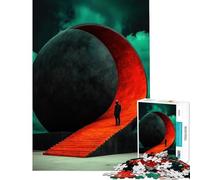 Rompecabezas para Adolescentes de 1000 Piezas Escalera esferoidal Surrealista desafío Educativo Juguetes educativos de decoración para el hogar para Mayores de 14 años (38x52cm)