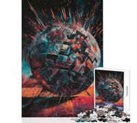 Rompecabezas para Adolescentes de 1000 Piezas Esfera Rota Juego práctico para la diversión Familiar Juguetes de decoración del hogar cumpleaños (38x52cm)