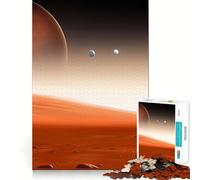 Rompecabezas para Adolescentes de 1000 Piezas Espacio, Marte, Estrellas, Galaxias, Bordes impecables, Divertido Juego Mental, Regalo, Momento Acogedor, decoración navideña para la Pared (38x52cm)